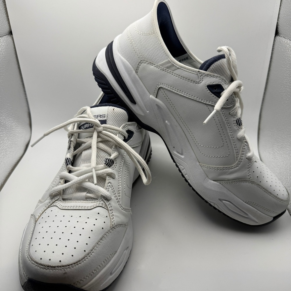 Skechers Mens Slip-ins Summits Key Pace White Navy Sneakers 232444WW